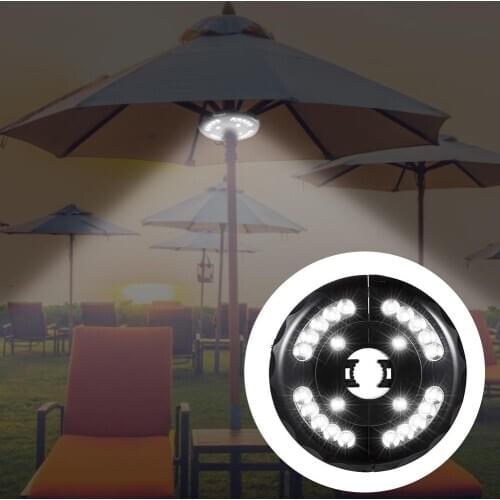 24LED Umbrella Light Portable Camping Tent Lamp with 3 Lighting Modes USB Charging Floodlight for Outdoor Garden Camping Beach