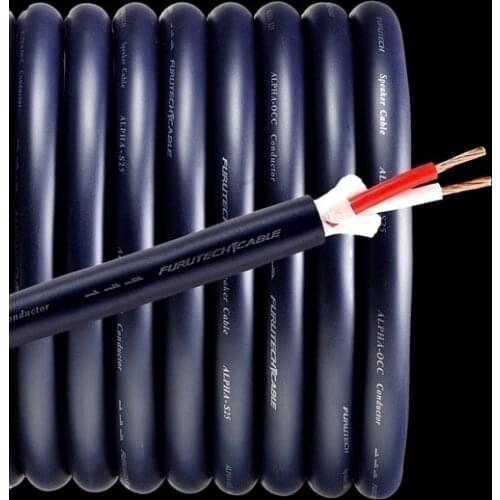 One Pair 1.5m Finish speaker cable with FURUTECH Alpha S25-40 PCOCC cable Furutech GS200B banana plug