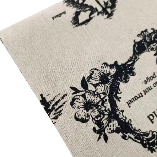 Width 150cm Map Printed Linen Cotton Fabric DIY Sewing Quilting Cotton Linen Canvas Fabric Textile Decorate Material Tablecloth