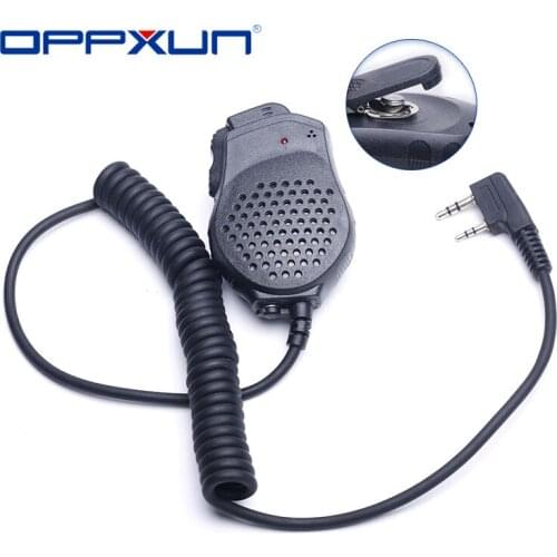 OPPXUN Microphone MIC Special Speaker for Walkie Talkie Baofeng UV-82 Dual PTT Car Two Way CB Ham Radio Station Extension K Port