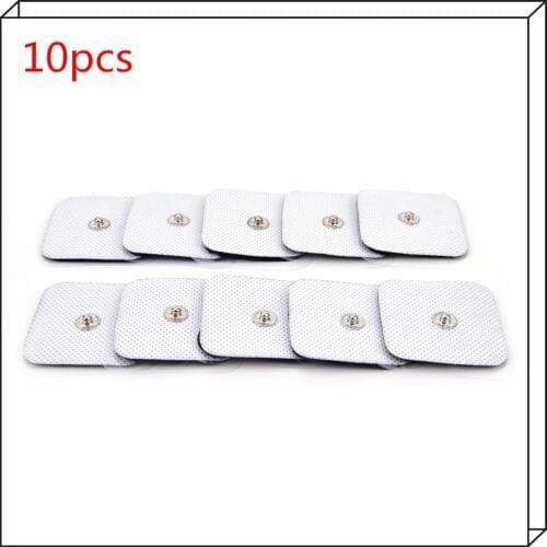New 10pcs 4*4cm Square Non-woven Self Adhesive Replacement Electrode Pad Braces For EMS Tens Machine Pads Support