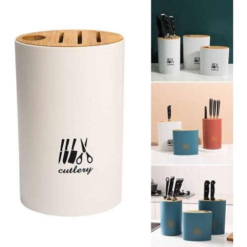 Cutter Storage Rack Multifunctional Shelf Wooden Cutter Holder for Household Kitchen Supplies xqmg Racks Holders Kitchen Storage