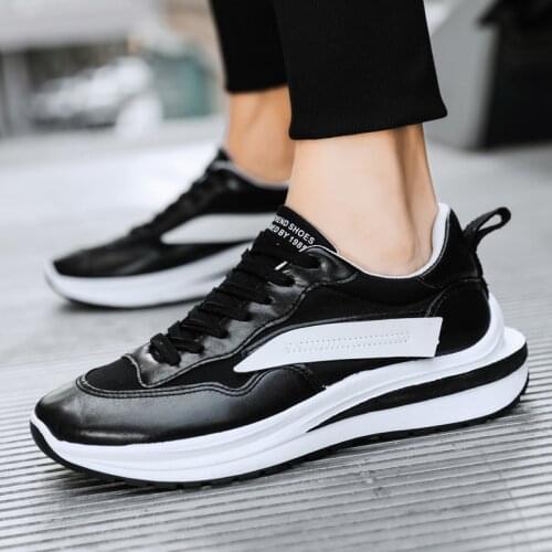 Korean Casual Shoes Mens Youth Tide Brand Low-top Shoes Black Men Fashion Sneakers White Comfortable Walking Men Shoes