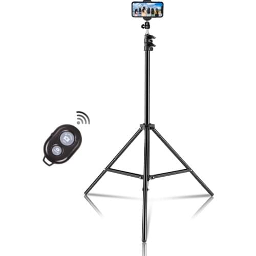 1/4 Screw Head Selfie Stick Tripod Extendable Tripod Stand with Bluetooth Remote for Digital Camera Phone Heavy Duty Aluminum