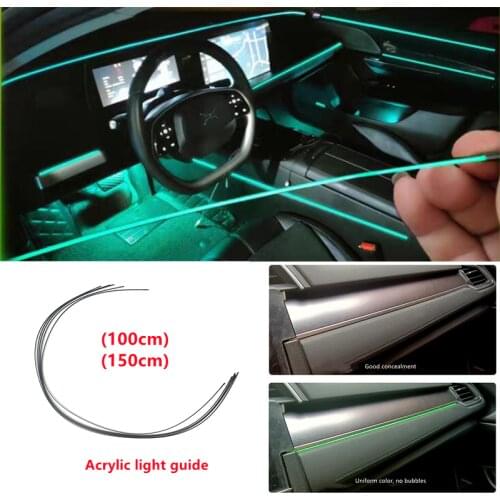 Acrylic Optic Fiber Lights RGB Ambient Light Sound Control With 12V Cigarette Lighter Auto Interior Decorative Atmosphere Lamp