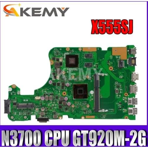 X555SJ motherboard For Asus X555SJ X555S X555SJ A555S X555 laptop motherboard N3700 CPU GT920M-2GB mainboard tetsted 100