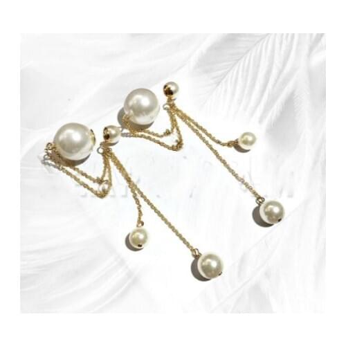 Pearl Earrings With Letter Tassels Earring 2019 Fashion Jewelry Front And Back Earring Fashion Classic Jewelry Gift