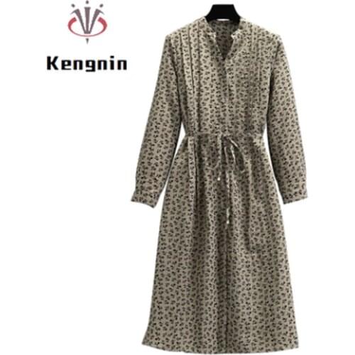 European Style 2021Summer Dress New Sexy V-Neck Long Sleeve Ladies Vestidos Ruffles Print Flowers Robe Bohemian Dress KE1177