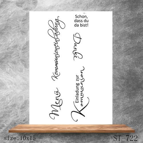 ZhuoAng Writing Stamps/Silicone Transparent Seals for DIY scrapbooking photo album Clear Stamps 10*15cm