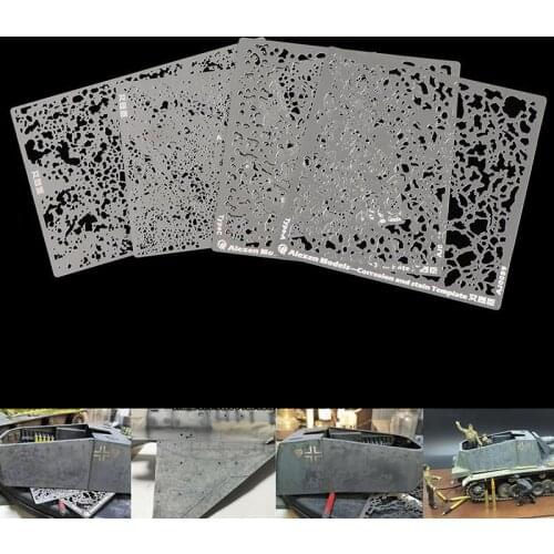 1PC Corrosion Stain Stenciling Template Leakage Spray Plate Tools For Military Model
