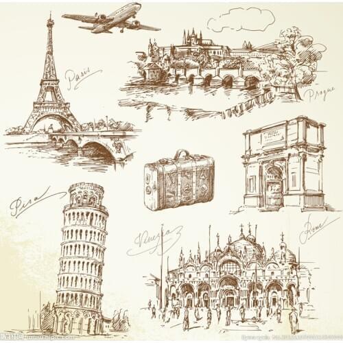 17002 17003 17004 17005 World famous building Blocks Brick model Eiffel Tower Big Ben Taj Mahal Children Toys christmas gifts