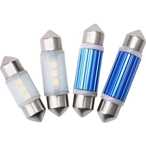 2Pcs Car LED Festoon C5W C10W Highbright CANBUS Error Free 31/36/39/41mm Bulbs Auto Interior LED Reading Light White 12V Diode