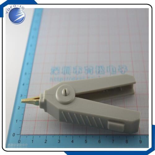 2PCS/LOT Grey LCR pointed crocodile clip bridge low resistance test clip full copper plated (large) s