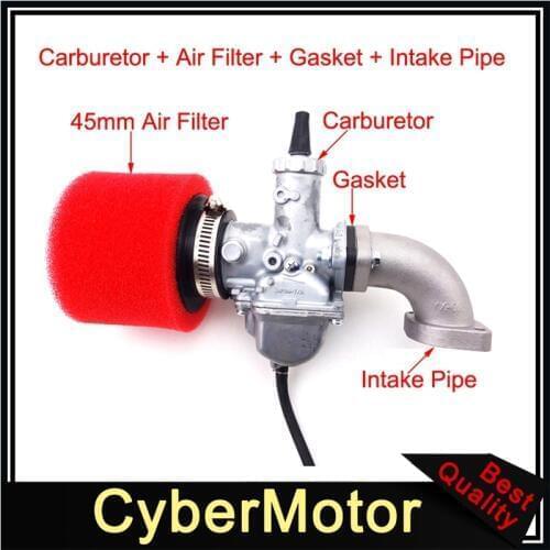 30mm Mikuni Carb VM26 Carburetor 45mm Air Filter Mainfold Intake Pipe For YX 140cc 150cc 160cc Engine Pit Dirt Bike Motocross