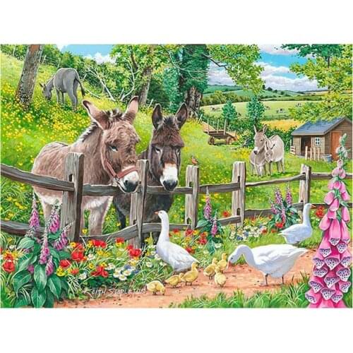5d diamond painting farm animal landscape full square duck diamond mosaic embroidery crafts embroidery home decoration