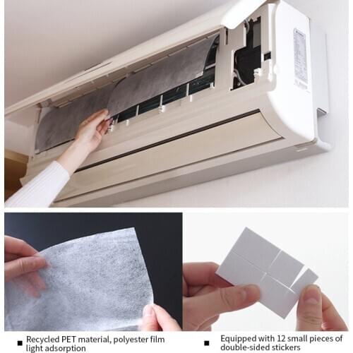 6Pcs Cuttable Air Conditioner Filter Papers Anti-Dust Net Cleaning Purification Air Conditioner Parts Air Purifier Dust Filter