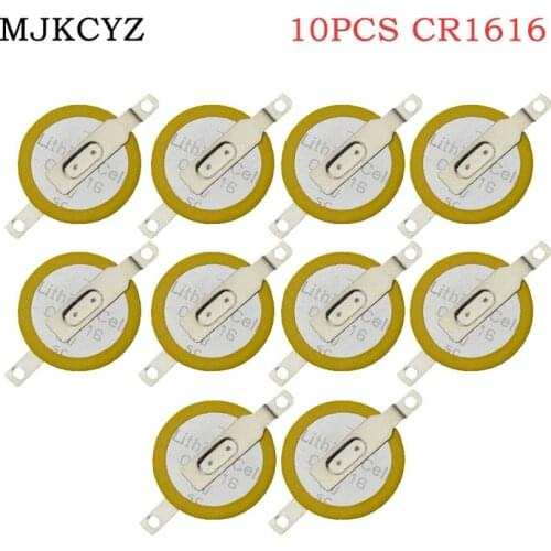 10PCS CR1616 3V 80mAh Welding Batteries Tabs 2 Pins Bluetooth Watch Accessories Button Cell Battery