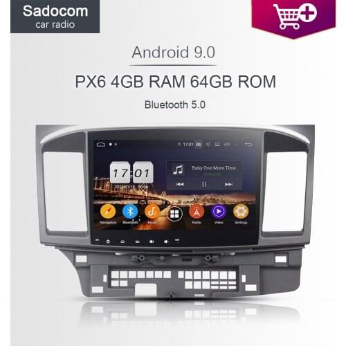 10.1" DSP PX6 2 din Android 10.0 4GB RAM + 8CORE Car DVD Player GPS Map RDS autoradio Bluetooth For MITSUBISHI Lancer 2014 2015