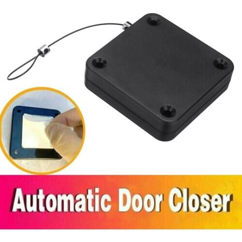 Automatic Sensor Door Closer Anti-theft Telescopic Steel Wire Rope Punch-free Door Hardware Exterior/inner Closer