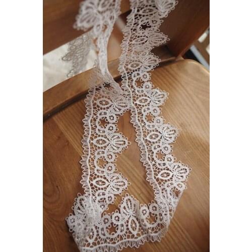 10 Yards Off White Lace Trim, Bridal Lace Trim, Scalloped Lace For Bridal Veil