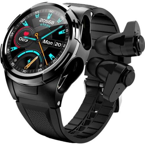 Hot sale Wireless BT headsets and Smart Watch Pedometer heart rate sport watch Wristwatch Smart bracelet with earphone