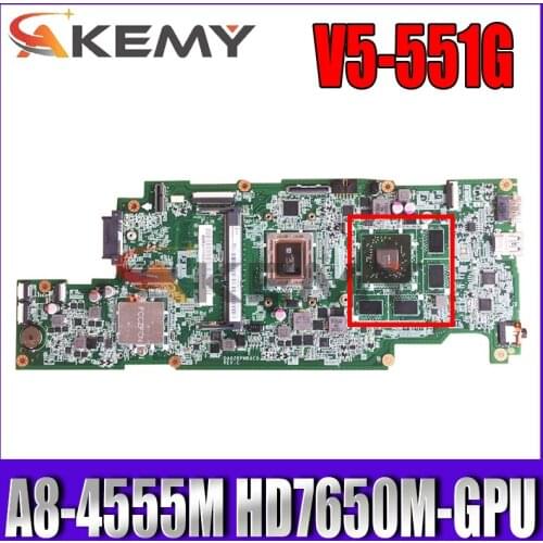 DA0ZRPMB6C0 For ACER ASPIRE V5-551 V5-551G laptop motherboard NBM4711002 NB.M4711.002 CPU A8-4555M GPU HD7650M 4G RAM tested