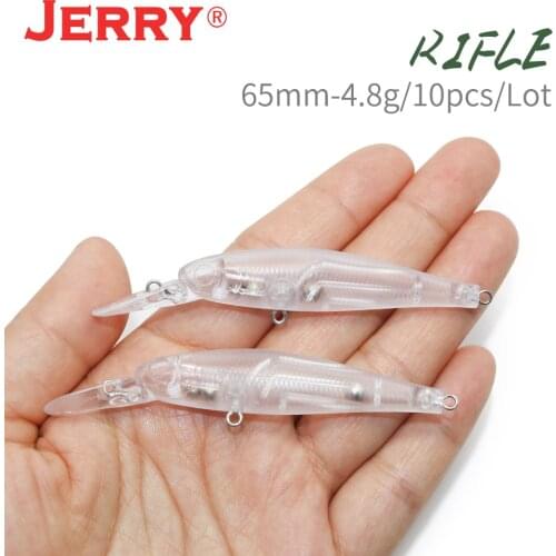 Tomic 10pieces 65mm Unpainted Plastic Fishing Lure High Quality DIY MinnowsBlank Body Hard Baits Slow Sinking JerkbaitS