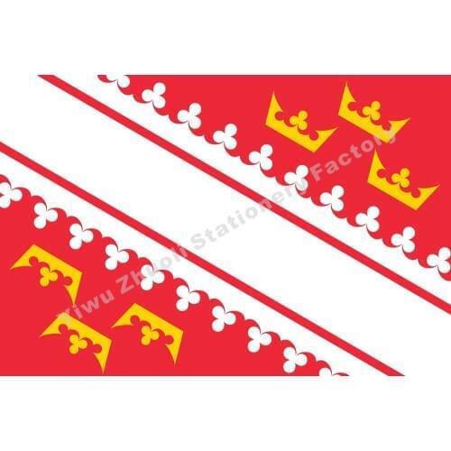 France Alsace Flag 150X90cm (3x5FT) 120g 100D Polyester Double Stitched High Quality Banner Free Shipping