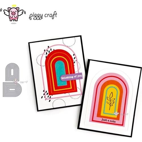 Piggy Craft metal cutting dies cut die mold Linear door frame Scrapbook paper craft knife mould blade punch stencils dies