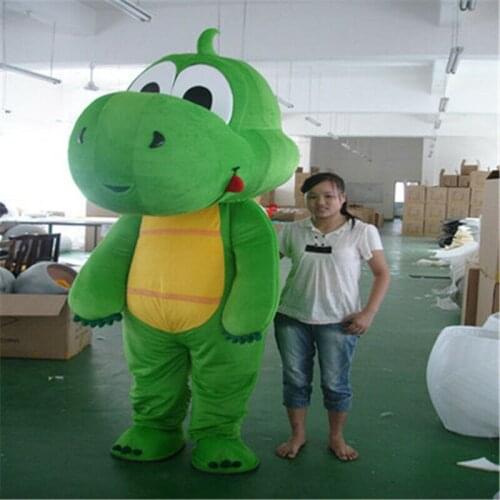 Green Dinosaur Mascot Costume Dragon Cartoon Cosplay Party Game Fancy Dress Parade Outfit Animal Advertising Parade Suit Adults