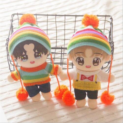 22cm Doll Clothes for kpop doll accecoire Hat Plush Toys Soft Skirt Sweater Play House Dolls Accessories for Doll Gifts