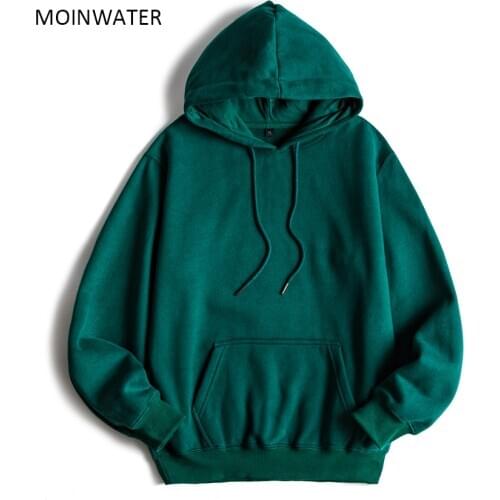 MOINWATER Brand New Women Fleece Hoodies Lady Streetwear Sweatshirt Female White Black Winter Warm Hoodie Outerwear MH2001