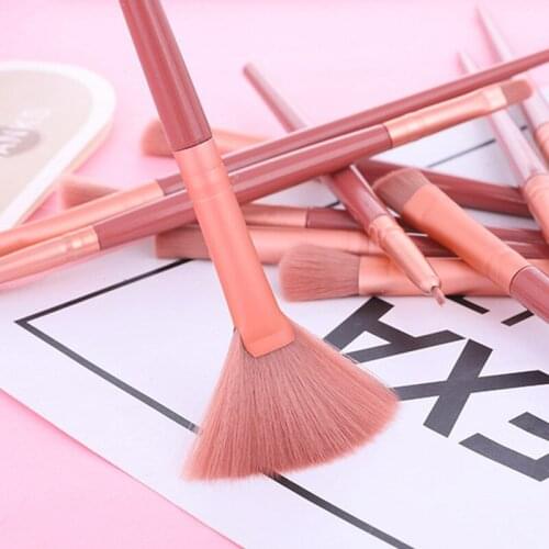 12pcs Pro Makeup Brushes Set With storage bag Eye Shadow Blending Eyeliner Eyelash Eyebrow Brushes For detail Makeup T0589