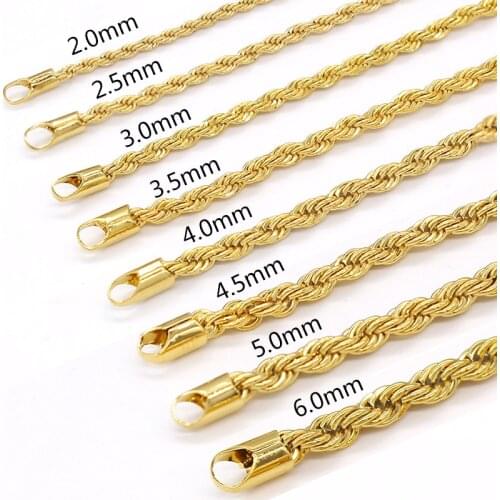 2021 New Arrival Popularity Gold Plated Punk Kpop Twist Collares Thick Gold Hip Hop Chain Jewelry Gift