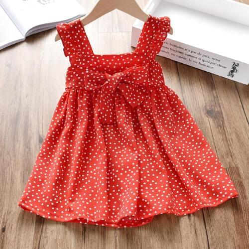 Baby Girls Dress Casual Costume Kids Dresses For Girls Bow Dot Baby Dress Girl Party Little Princess Summer Dress Vestidos