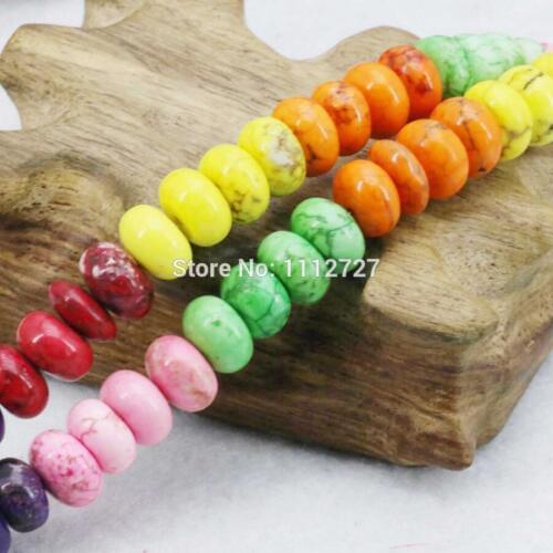 5x8mm Abacus Turkey Howlite Chalcedony Semi Finished Stones DIY Loose Beads Jewelry Making Women Gifts 15inch Accessory Crafts