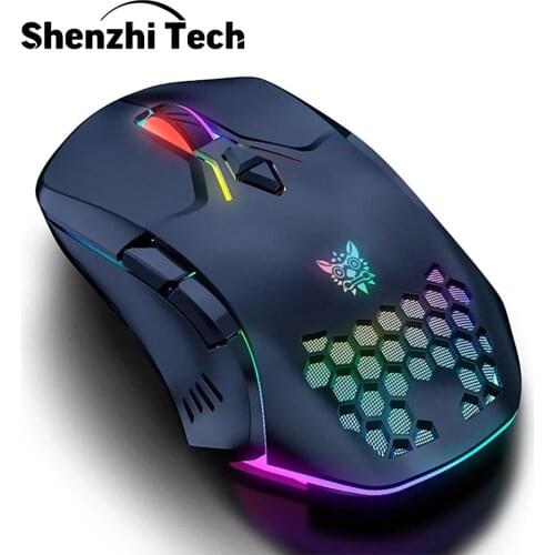 Wired Gaming Mouse for Computer 6400 DPI Adjustable Honeycomb Design RGB Backlit Ergonomic Mouse For PC Laptop