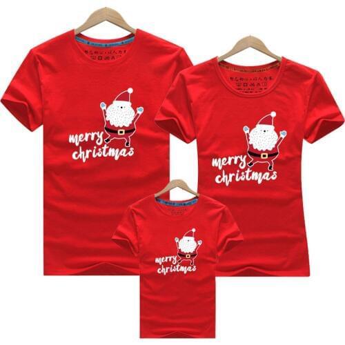 Christmas Mommy Dad and Children T shirt Christmas Party Clothes Family Matching Clothes Fashion Wear Tops Tee Shirts