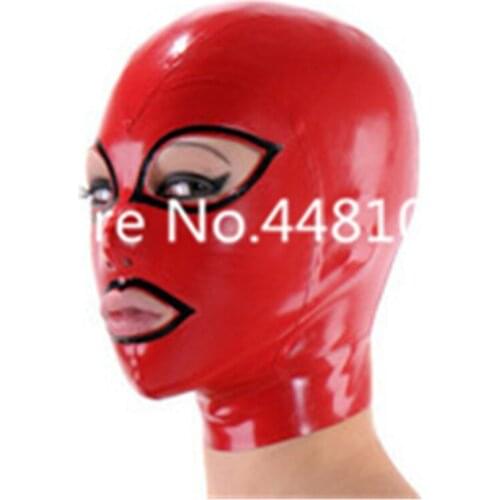 Sexy Women full head latex rubber mask hoods fetish cosplay mask venom steampunk accessories with Back zipper custom madeXS-XXL
