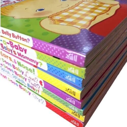 1-5 year 8 book/set Children English story book Karen Katz Baby Loves English picture Paperboard book Children early education