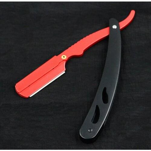 Red Straight Barber Edge Steel Razor Folding Shaving Knife Hair Barber Tool