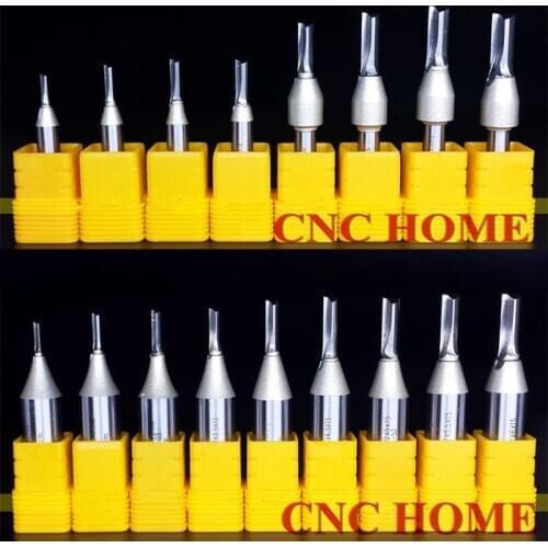 Arden 2 Flutes TCT Straight Flute Router Bits 1/4 & 1/2 Shank Carbide CNC Milling Cutter Woodworking Tool Bit
