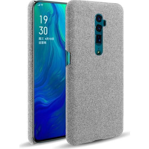 Cloth Cases For Oppo Reno 10x zoom Case Slim Retro Cloth Hard Cover For Oppo Reno 10x zoom CPH1919 PCCM00 6.6" Coque Funda