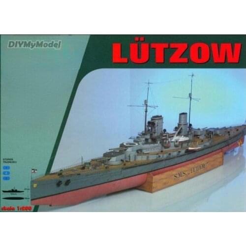DIYMyModeI Military model of German Battlecruiser luzo DIY Handcraft Paper Model Kit Handmade Toy Puzzles Gift Movie prop