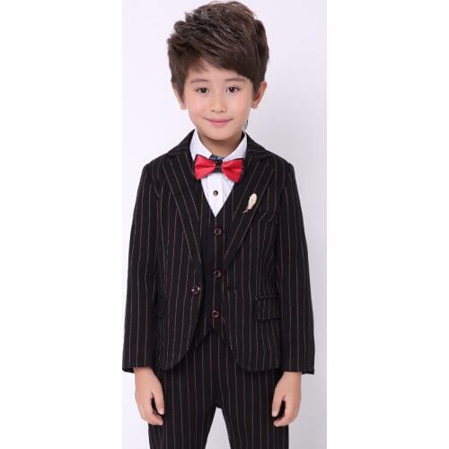 Formal High quality boys suit Single Breasted boys suits for weddings costume marriage boys blazer 3pcs coat + pants + vest