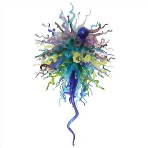 Bright Colorful Modern Pendant Lamps Multi Color Big Party Blown Glass Chandelier Lighting Urban Ceiling Chandelier