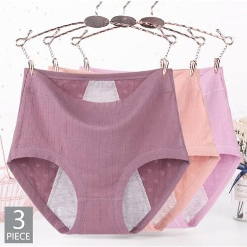 Women Menstrual Panties Physiological Period Briefs Underwear Cotton Pantys Plus Size Female Lingerie Leak Proof Underpanties