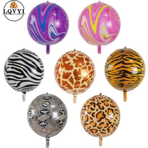 10/20pcs 22'' 4D Animal grain globos birthday party decorations adult party leopard grain Bachelor tiger print foil balloons