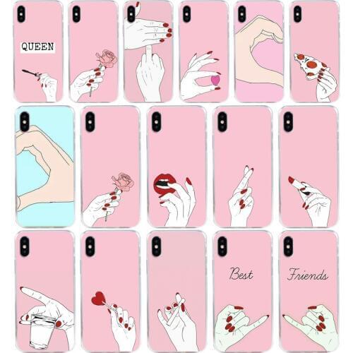 244H best friend and best sisters Soft Silicone Tpu Cover phone Case for iphone 5 5s se X XR XS Max case