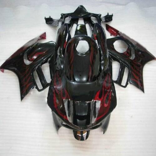 Black red flame Body For HD CBR600F3 97-98 CBR600RR 97 98 CBR 600F3 CBR600 F3 CBR 600 F3 1997 1998 Fairing